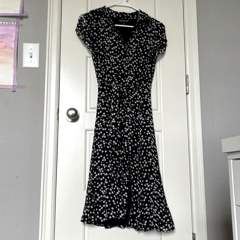 Jones New York 90s Petite polka dot Dress